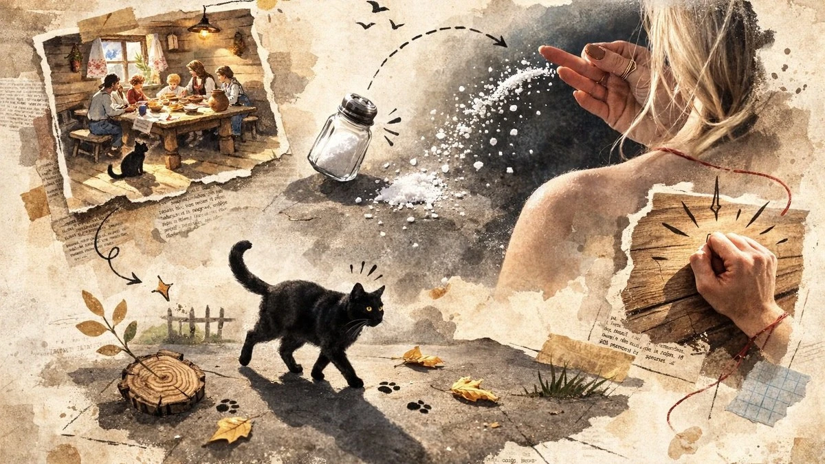 Proč je zakázáno sedět u kraje stolu a proč se bojíme černých koček: Odhalte pravdu za babiččinými pověrami