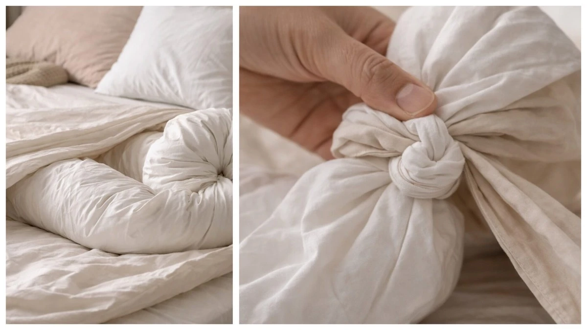 4 uzlíky zajistí, že peřina zůstane na místě celou noc