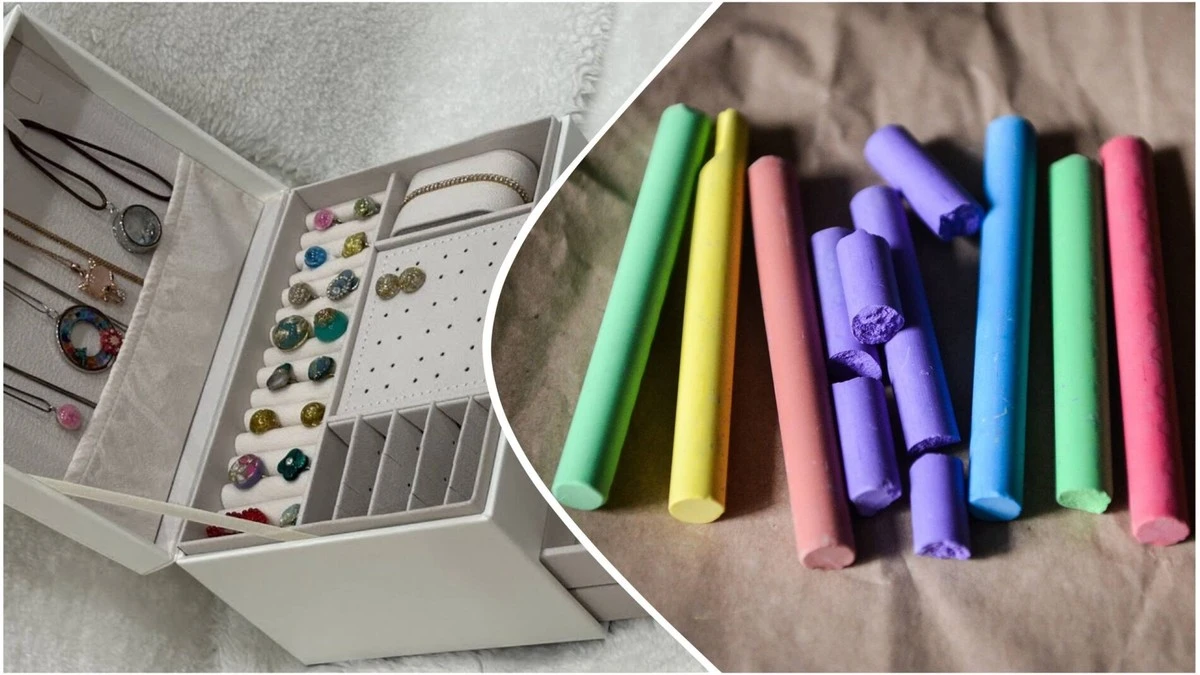 Proč zkušené hospodyňky dávají kousky křídy do šperkovnice: Jednoduchý trik, jak udržet stříbro lesklé