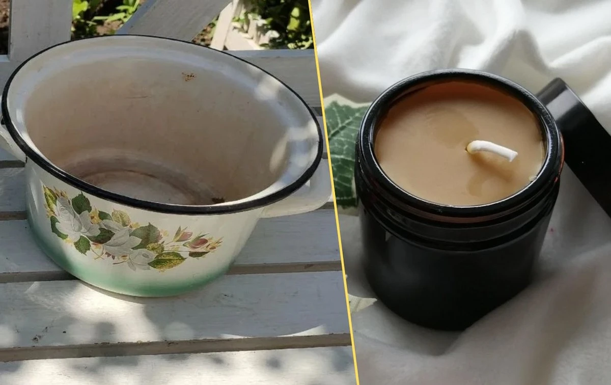 Stará děravá hrnec se promění v překvapivou svíčkovou kamna