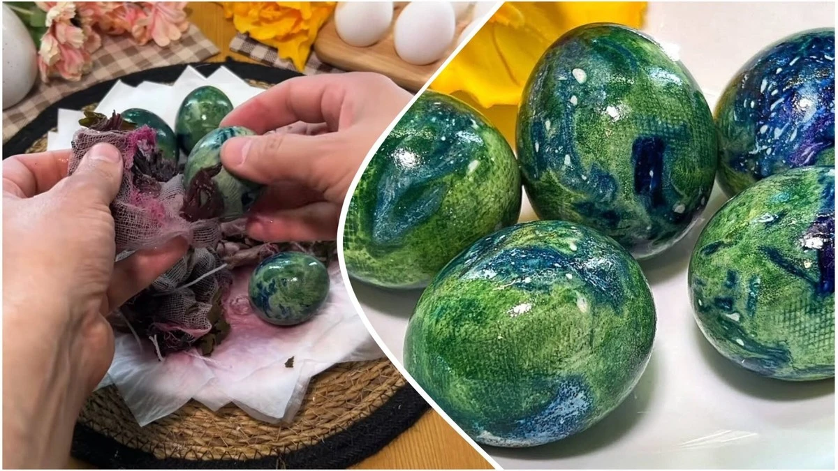 Vajíčka na Velikonoce už nebarvím v drogerii: Kouzlo sächselským čajem a gázou