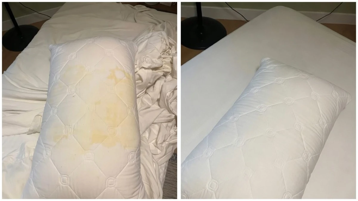 Усуньте застарілі жовті плями з подушок за пару годин: простий розчин для освіження