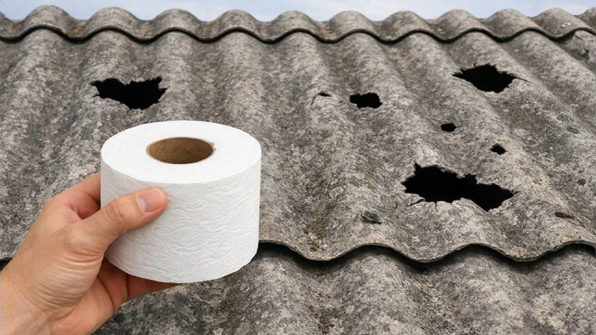 Díry ve střeše? Zapomeňte na drahé opravy: 1 role toaletního papíru vytvoří těsné záplaty na roky