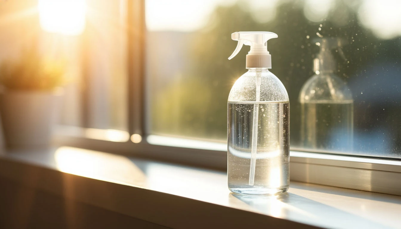 Lahev s rozprašovačem za 30 Kč místo drahého spreje na sklo – stejný výsledek, pětinová cena