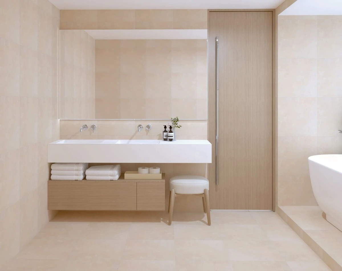 Proč je tato dlažba ve vaší koupelně nenápadná na vodní kámen a mýdlové skvrny: 2v1 | Dobré zprávy - image 1