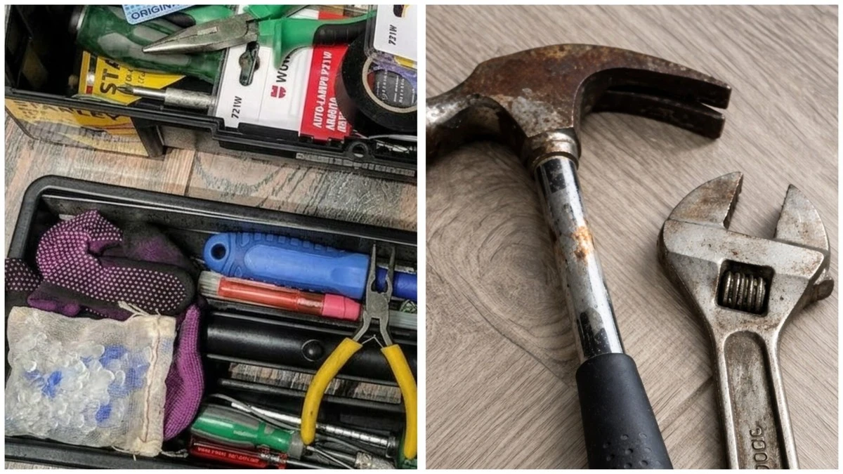 Proč zkušený kutil ve své dílně nechává 4 sáčky ze starých bot u nářadí. Na kovu není ani stopa rzi.