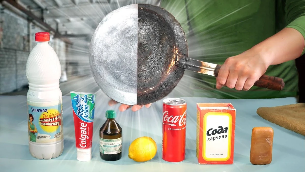 Babička Galya odhaluje trik za 10 minut: Tuhý připálený nános na pánvích zmizí