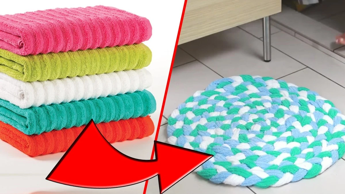 Starý ručník nemusí na smetiště: Proměňte ho v luxusní předložku do koupelny - image 1