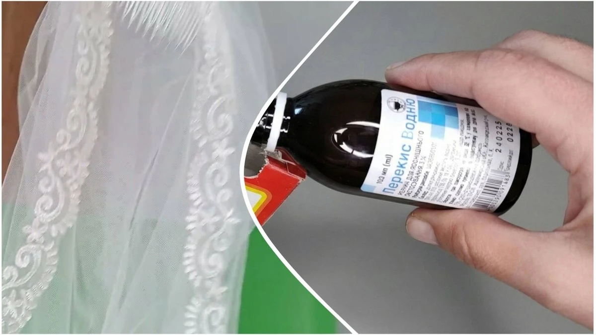 1 lžička čpavku a peroxid: skvrny na bílé látce zmizely navždy