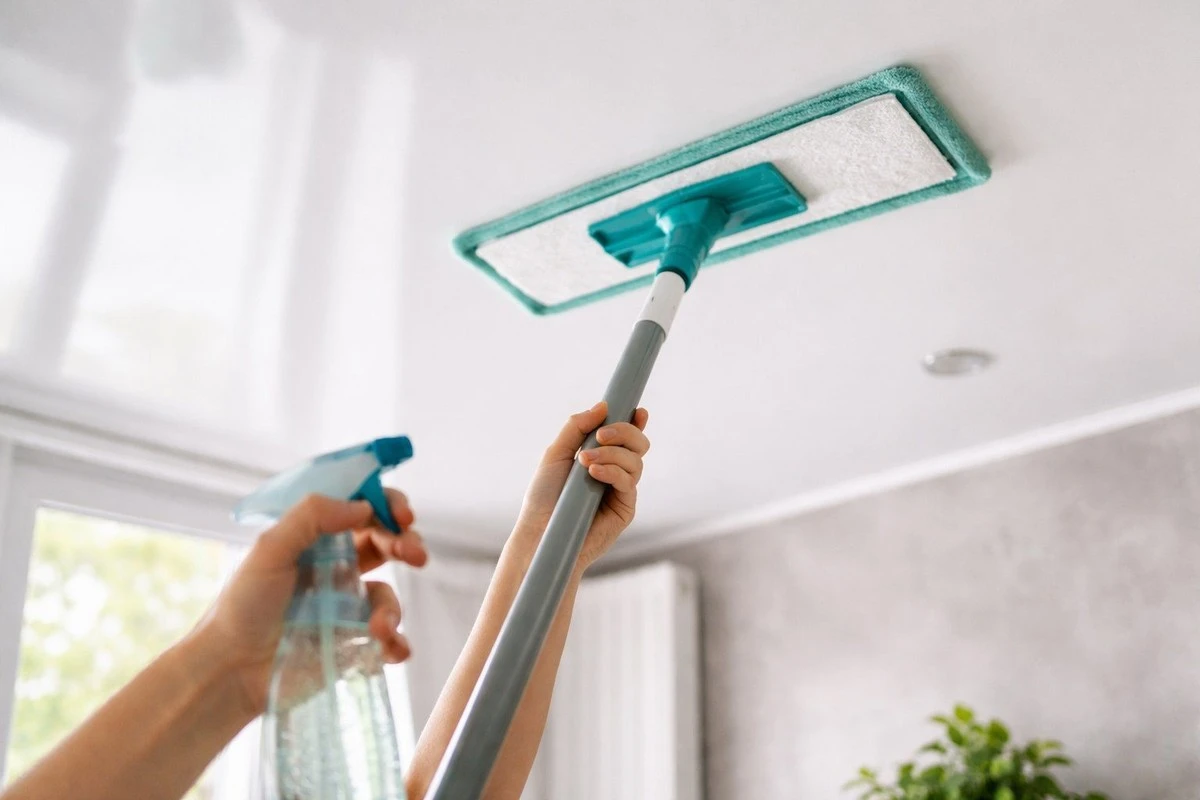 Jak vyčistit napínaný strop bez šmouh: Domácí trik kadeřnic