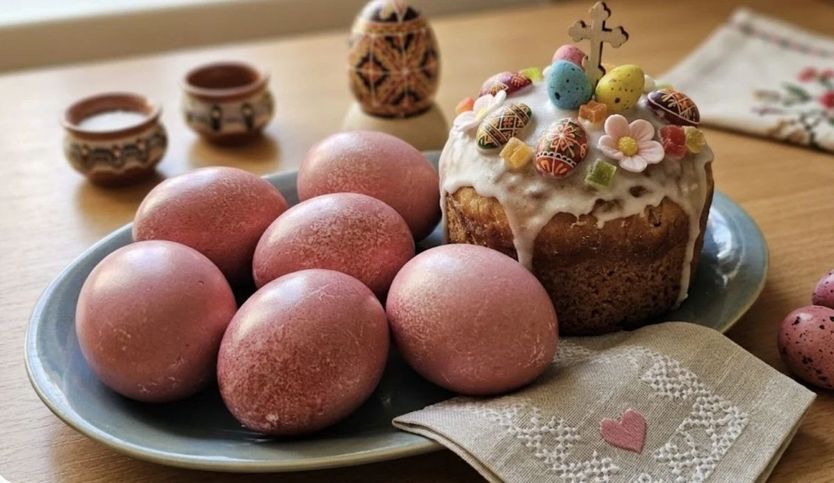 Přirozeně růžová velikonoční vejce bez chemie: S babiččinou tajnou ingrediencí