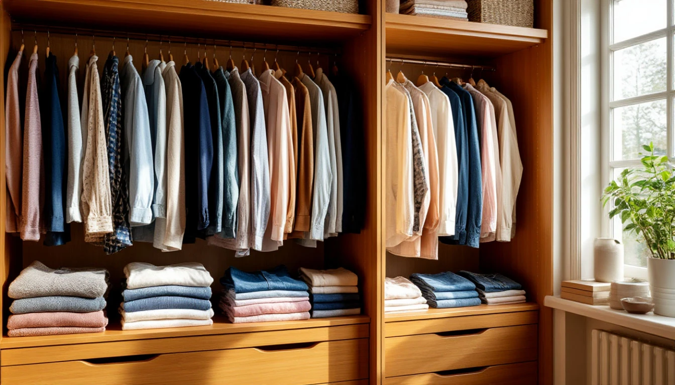 8 chytrých způsobů, jak zorganizovat skříň po zimě bez jediné koruny navíc