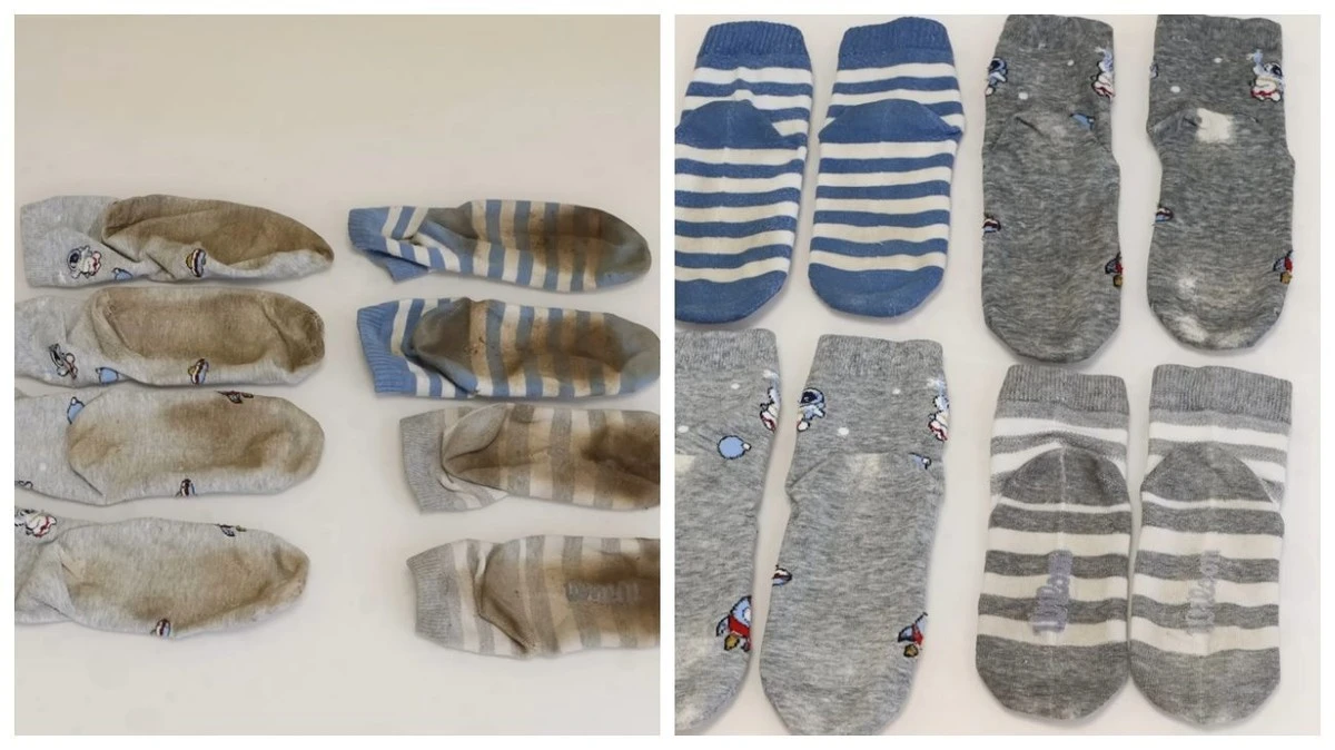 Proč vaše ponožky po minutě vypadají jako nové: trik s čističem koberců