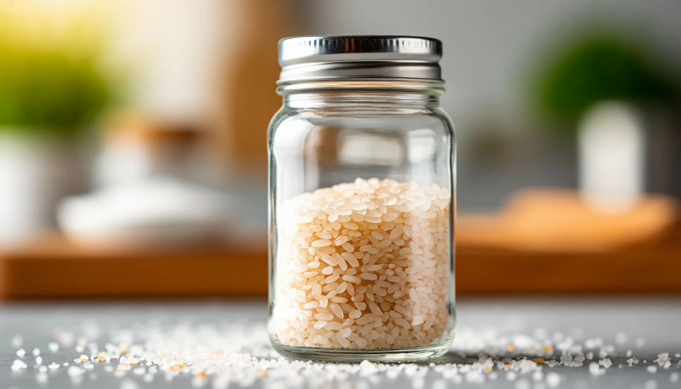 Hrst rýže v solničce a nikdy se neslepí – ani při jarní vlhkosti